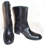 KENNETH COLE Short Black Leather Boots - 7.5 - BRAND NEW!