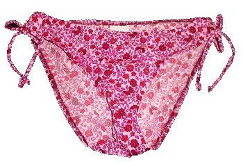 Pink Floral String Bikini Bottoms - Size L