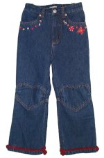 GOTTA B ME Boutique "OLE" Line Embroidered Pants/Jeans - Girls 5 - NEW