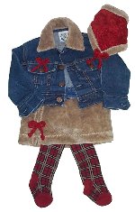 GOTTA B ME Boutique "FUZZY DENIM" Outfit - 4 pcs. - Girls 18-24 months