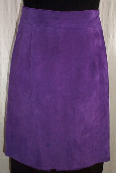 DANIER LEATHER Suede Fully Lined Straight Skirt - Misses 6