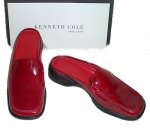 KENNETH COLE Red Patent Leather Mules - NEW YORK MINUTE - Womens 5 1/2