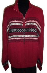 DOCKERS by LEVIS All Cotton Nordic Zip Front Sweater - Mens Med - BRAND NEW