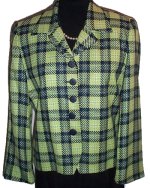BEECHERS BROOK Fully Lined Plaid Jacket / Blazer - Misses 8