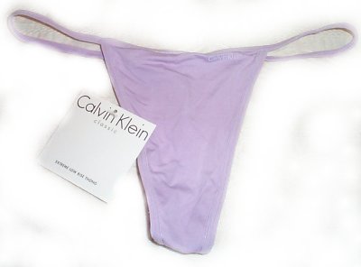 CALVIN KLEIN Purple String Thong Panty - Size L