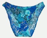 HOT COLES Blue Floral Bikini Bottoms - Small
