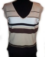 NINE WEST Sexy V-Neck Striped Sweater - Misses Medium - BRAND NEW!