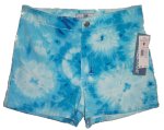 GASOLINE Tye-Dye Retro Flat Front Stretch Shorts - Girls 14 - BRAND NEW!