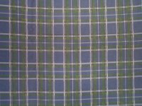 NYLON Fabric - Blue & Green Lightweight Plaid Fabric - 60" x 80"