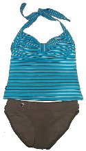 ANNE COLE LOCKER 2 Piece Tankini Swimsuit - Med