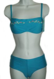 DALVI Turquoise Boy Shorts Cheeky Bikini - Size M