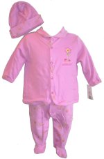 OSH KOSH B'GOSH 3 Pc Romper, Jacket/Shirt & Hat Oufit - Girls 9 months - BRAND NEW!