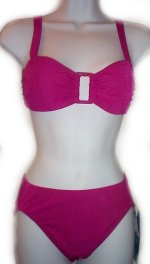 BODY ID Deep Fuchsia 2 Piece Bikini Swimsuit Bathing Suit - Misses 8 - BRAND NEW