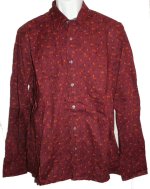 KENNETH COLE REACTION Funky Print Button Front Shirt - Mens Large - BRAND NEW