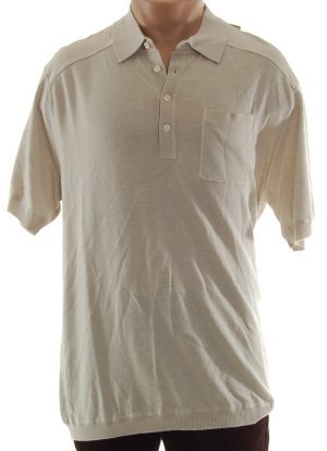 CLAIBORNE LUXE Fine Knit Button Front Collared Polo Shirt Top
