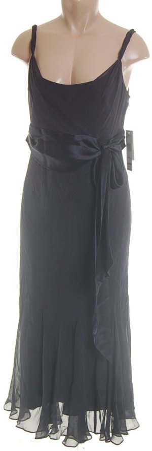 JONES NEW YORK 100% Silk Blue Long Dress - 8