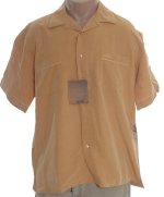 HOBIE Brushed Silk-Like Short Sleeve Shirt - Mens Medium - BRAND NEW