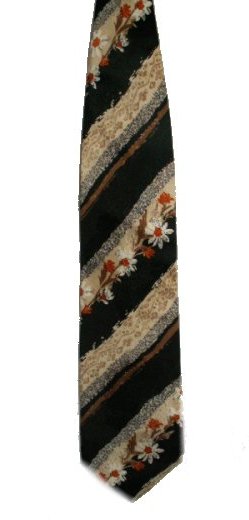 SAZZARI 100% Silk Floral & Striped Tie - 58 x 4