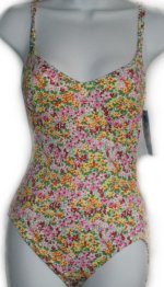 SESSA Bright Floral 1 Piece Swimsuit - Misses 6 - BRAND NEW!