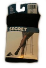 SECRET Super Soft Black Tights - Size D