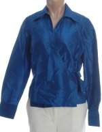 CHARTER CLUB 100% Silk Wrap Blouse - Misses 8 - BRAND NEW