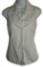 GAP Classic Sleeveless Collared Blouse Top - Fully Lined - Misses/Jrs Small