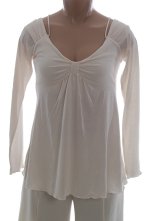 MODA INTERNATIONAL Unique Long Sleeve Knit Off-The-Shoulder Shirt Top - Misses/Jrs Medium - BRAND NEW