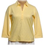 CHARTER CLUB Sun Yellow Embroidered 1/2 Button Front Top - Misses L - BRAND NEW