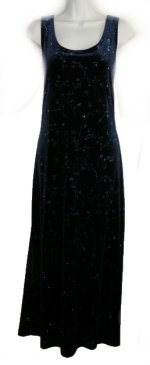 EAST WEST FASHIONS Sparkle Stretch Velvet Long Dress/Gown - Misses Large