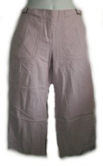 ANN TAYLOR Loft Lavender Linen/Cotton Capris/Capri Pants - Petites 2P