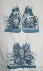 Winter Animal Themed Vest Panel Fabric
