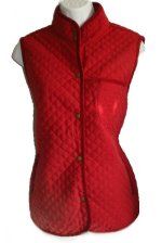 CHARTER CLUB Quilted Red Vest - Misses Large - NEW