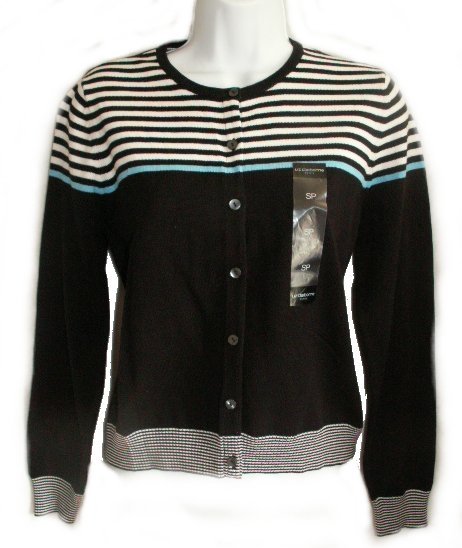 LIZ CLAIBORNE PETITE Lightweight Short Button Front Cardigan Sweater - Petite Small - NEW
