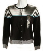 LIZ CLAIBORNE PETITE Lightweight Short Button Front Cardigan Sweater - Petite Small - NEW