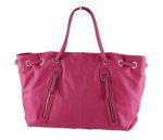 C&T Designer Inspired - Prada Inspired - Italian Leather Shopping Tote Handbag Purse - Pink Leather