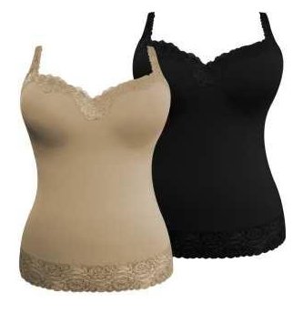 MARILYN MUNROE Padded Underwire Smooth Lacey Camisole - NUDE,SMALL